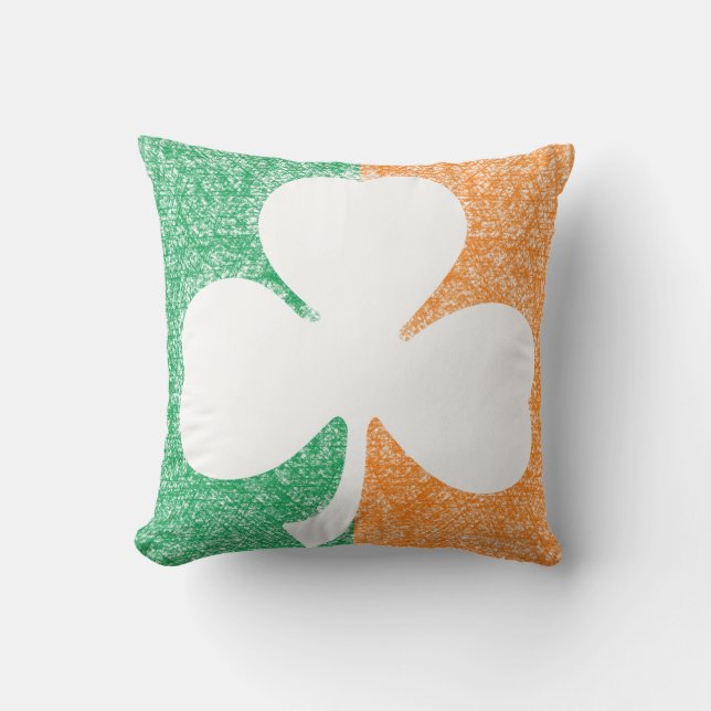 oreiller de jetage Shamrock irlandais (Recto)