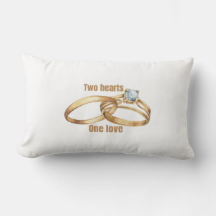 Oreiller de jeté d'anneau de mariage pour toujours