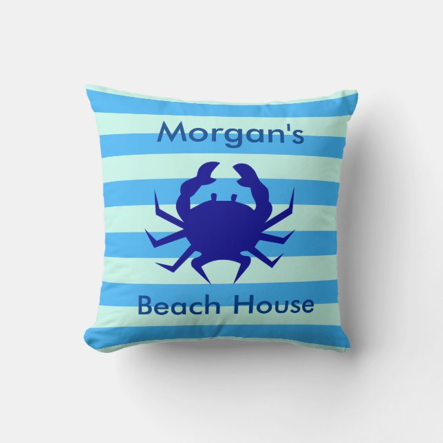 Oreiller de jeté personnalisé de maison de plage d (Recto)