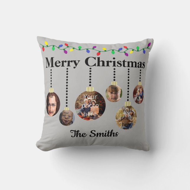 Oreiller de Jeu de Noël personnalisable (Recto)