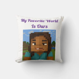 Oreiller de joueur inspiré de Minecraft Couple P