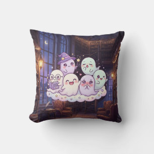 Oreiller de la bibliothèque des fantômes mignons