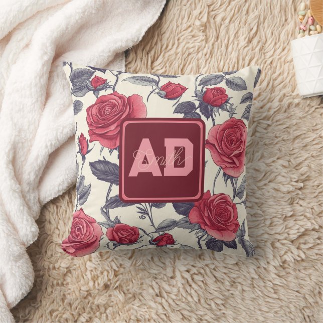 Oreiller de la famille rose chic adorable (Couverture)
