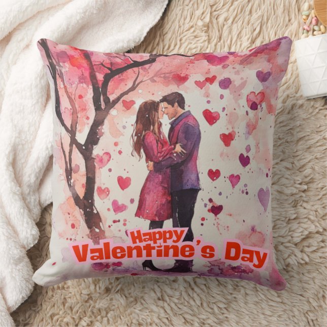 Oreiller de la Saint-Valentin romantique - Couple (Couverture)