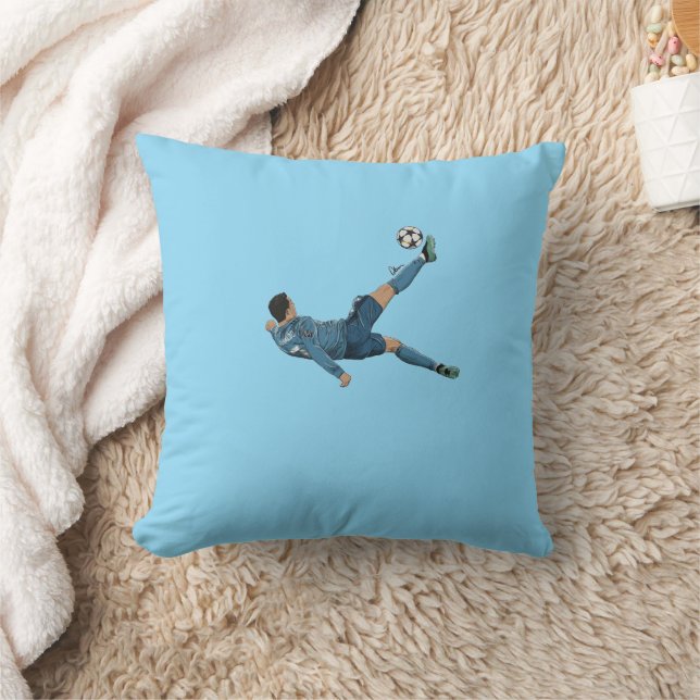 Oreiller de lancer coup de bicyclette de Ronaldo – (Couverture)