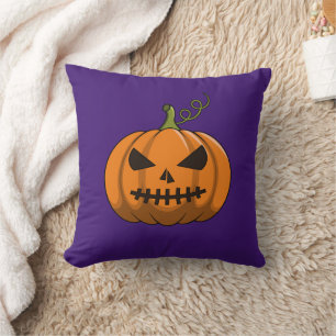 Oreiller de lancer de citrouille orange Halloween