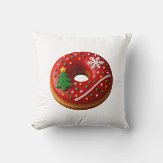Oreiller de lancer donut de Noël d'amour