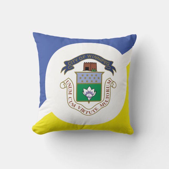 Oreiller de lancer du drapeau de Winnipeg, Manitob (Recto)