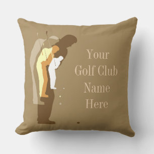 Oreiller de lancer en or personnalisé pour club de