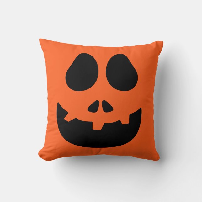 Oreiller de lancer visage de citrouille Jack O Lan (Recto)