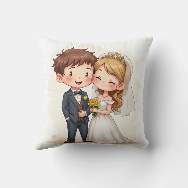 Oreiller de l'anniversaire de mariage coussin (Verso)