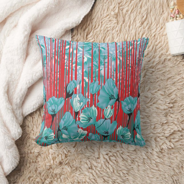 Oreiller de luxe à motif floral tropical (Couverture)