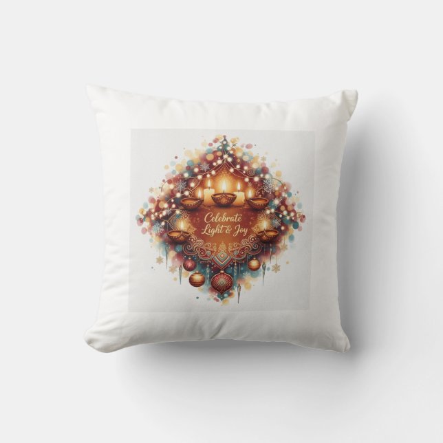 Oreiller de luxe Diwali Noël Fusion (Recto)