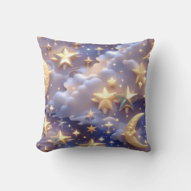 Oreiller de Luxe – Lune Céleste Blanche (Recto)