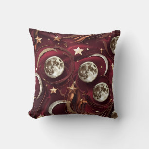 Oreiller de Luxe – Lune Céleste Rouge Grenat