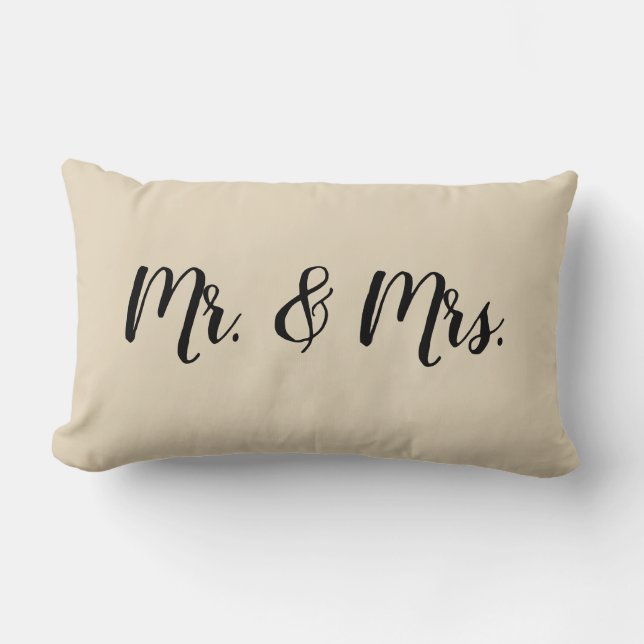 Oreiller de mariage de chambre à coucher Monsieur  (Recto)