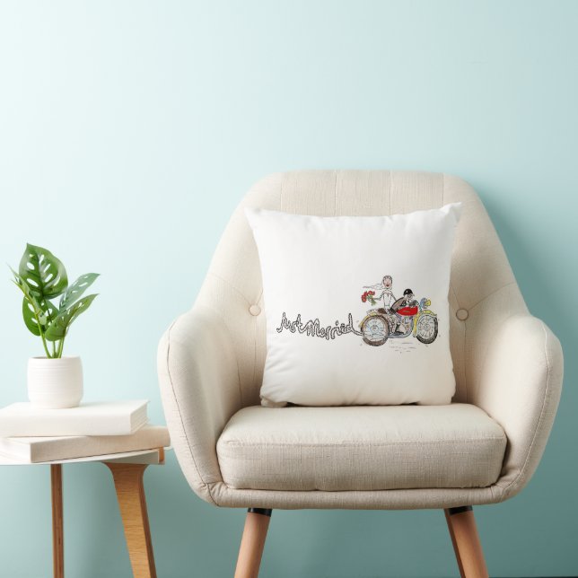 Oreiller de mariage de mariés à moto (Chaise)