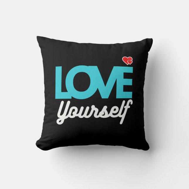Oreiller de motivation confortable Love Yourself  (Recto)