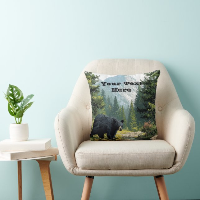 Oreiller de nature Ours noir (Chaise)