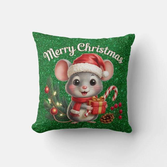 Oreiller de Noël à lancer en forme de souris (Recto)