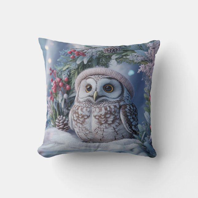 Oreiller de Noël bébé hibou (Recto)