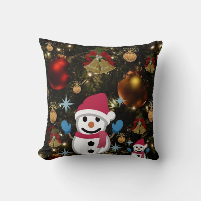 Oreiller de Noël bonhomme de neige (Recto)