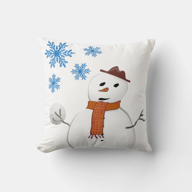 Oreiller de Noël Bonhomme de neige (Recto)