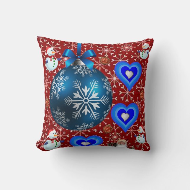Oreiller de Noël bonhomme de neige (Recto)