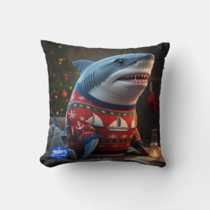 Oreiller de Noël de la faune de requins