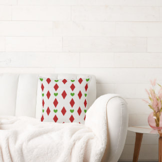 Oreiller de Noël en forme de diamant rouge et de c