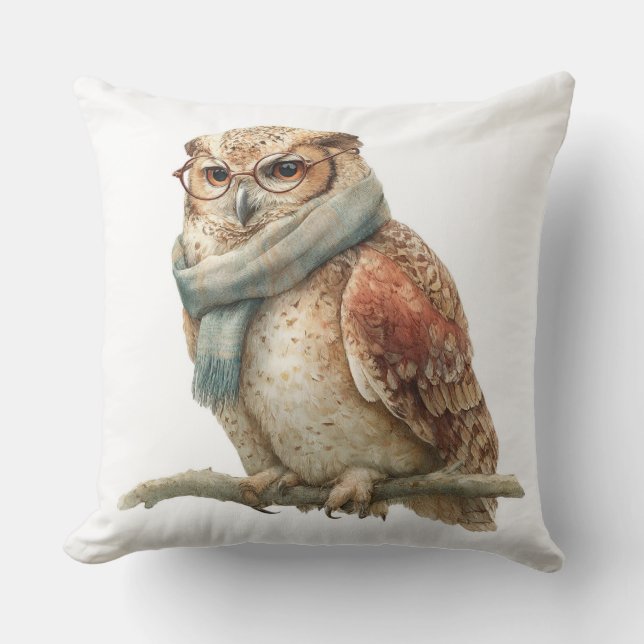 Oreiller de Noël en forme de hibou de la forêt rus (Recto)