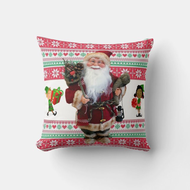 Oreiller de Noël en jeté Santa (Recto)