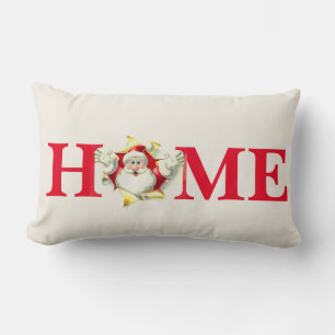 Oreiller de Noël jeté avec motif de Père Noël