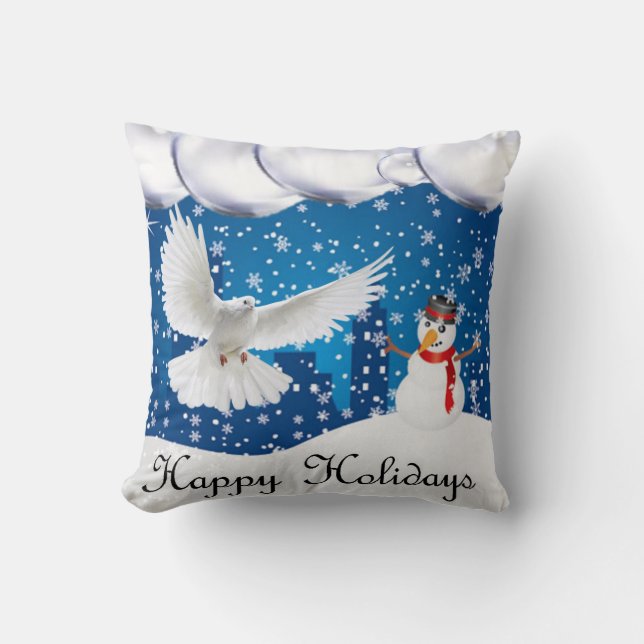 Oreiller de Noël, Joyeuses Fêtes (Recto)