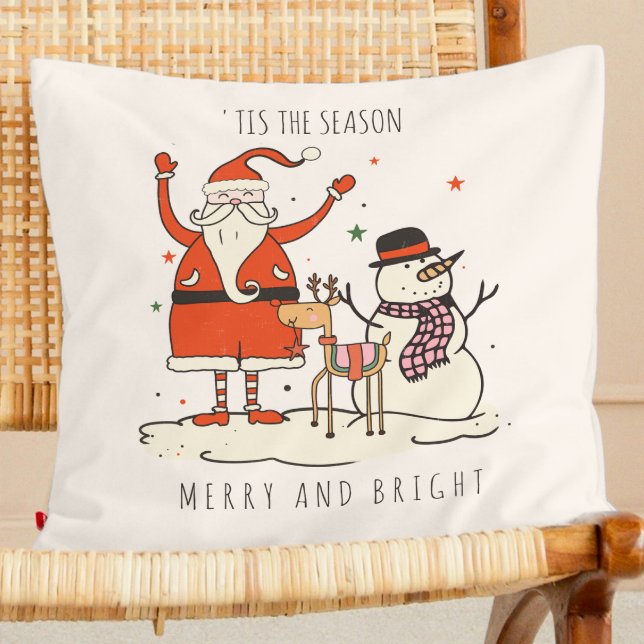 Oreiller de Noël Merry Bright Hygge Santa (Créateur téléchargé)