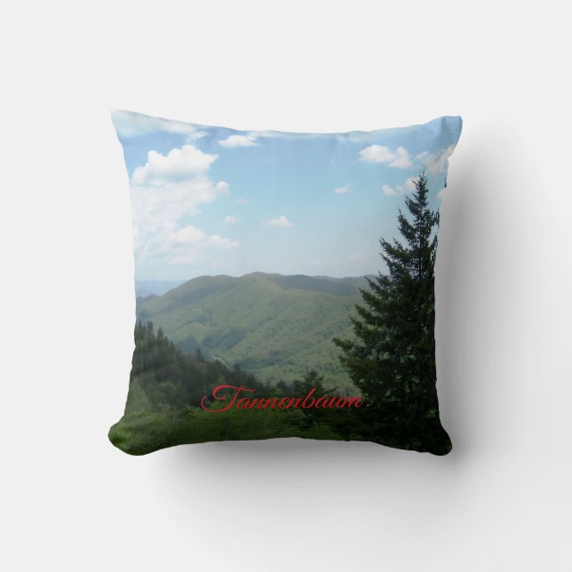 Oreiller de Noël Montagne Tannenbaum (Recto)