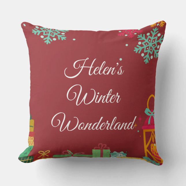 Oreiller de Noël personnalisé (Recto)