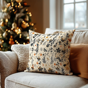Oreiller de Noël personnalisé avec une élégante fê