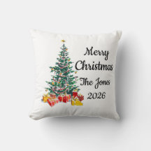 Oreiller de Noël personnalisé pour la famille