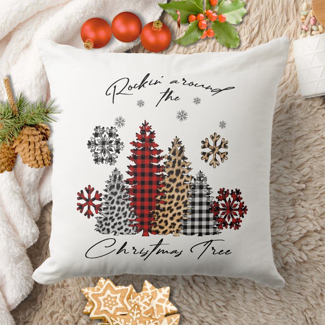 Oreiller de Noël Rockin' – Modèle d'Arbre Rétro (Créateur téléchargé)
