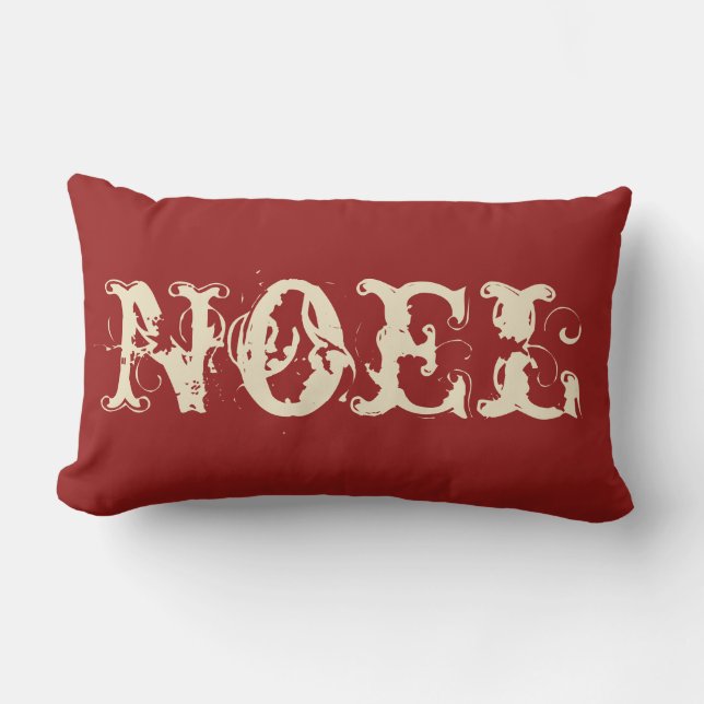 Oreiller de Noël rustique à jeter (Recto)