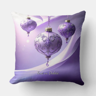 Oreiller de Noël Violet Boule Férié
