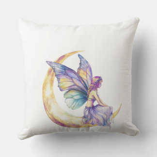 Oreiller de nurserie papillon fée personnalisé