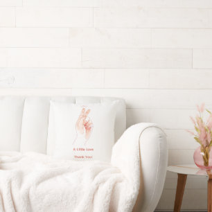 Oreiller de nurserie personnalisé avec cœur fait a