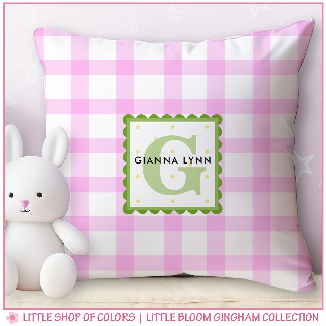 Oreiller de nurserie personnalisé avec monogramme  (Créateur téléchargé)