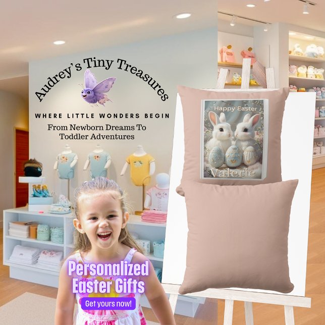 Oreiller de Pâques personnalisé pour bébé (Créateur téléchargé)
