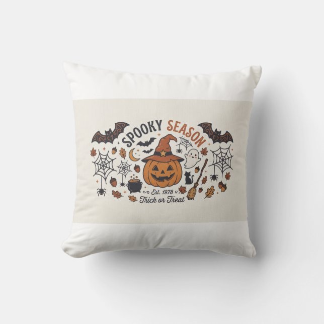 oreiller de saison effrayante d'Halloween (Recto)