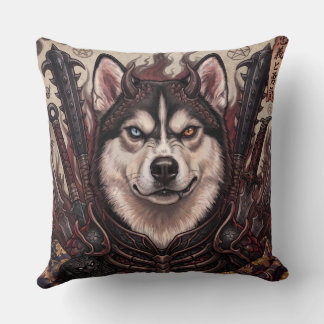 Oreiller de samouraï et de démon Husky sibérien