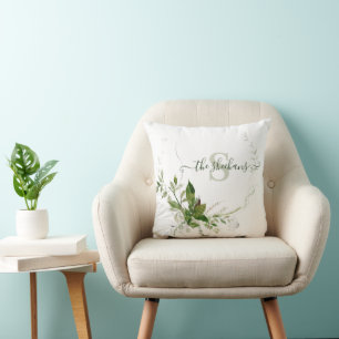 Oreiller de verdure monogrammé
