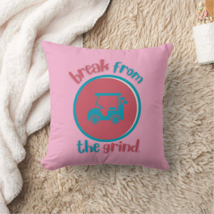 Oreiller de voiture de golf rose
